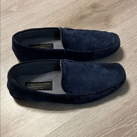 TO BOOT NEW YORK O’Reilly Navy Suede & Cashmere Slipper